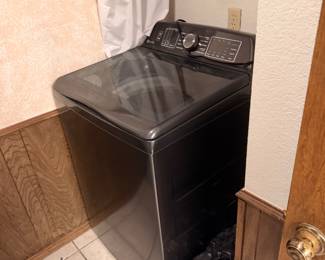Charcoal gray top load washing machine