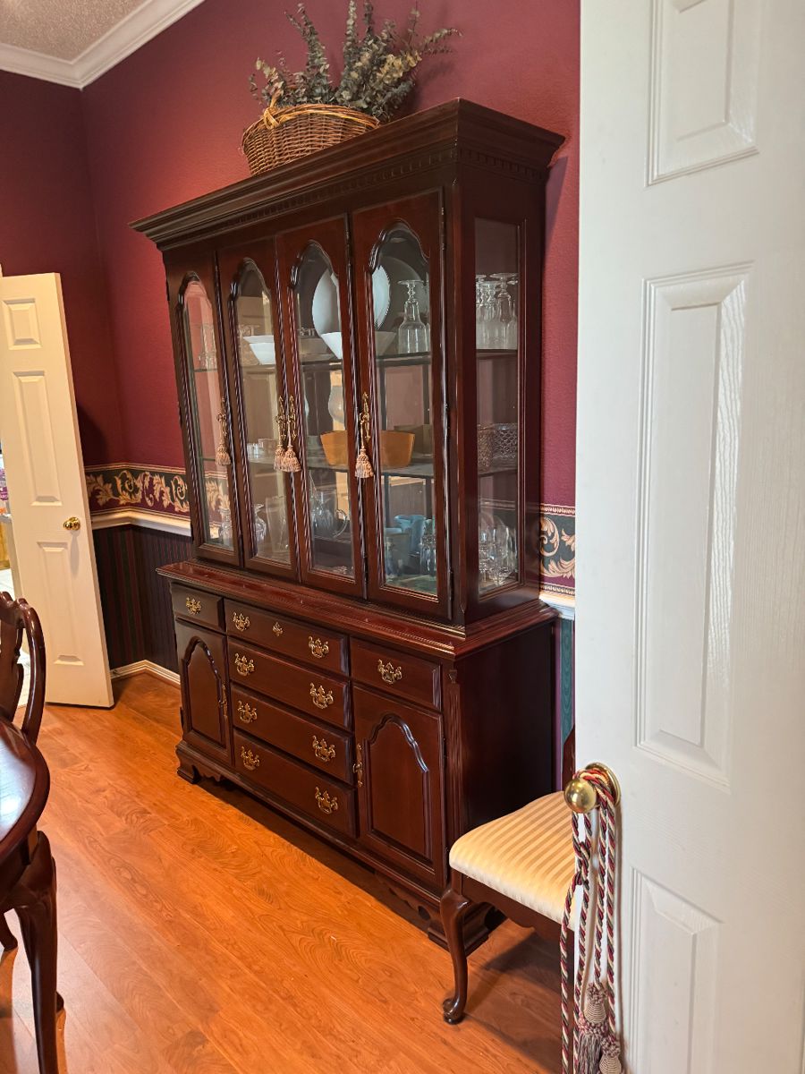 Cherry china hutch