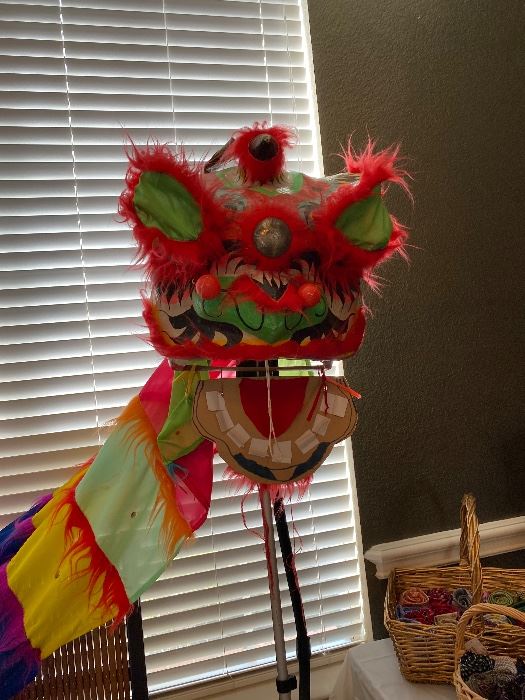 Chinese lion dance head