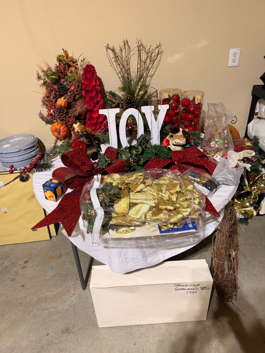 Christmas centerpieces and holiday decor