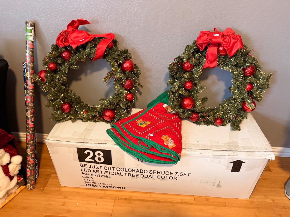 Christmas wreaths and holiday decor