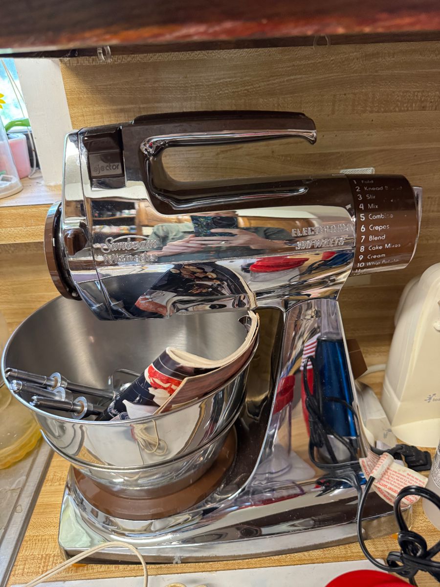 Chrome vintage stand mixer