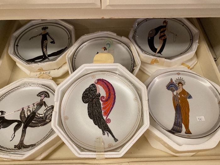 Erte art deco collector plates