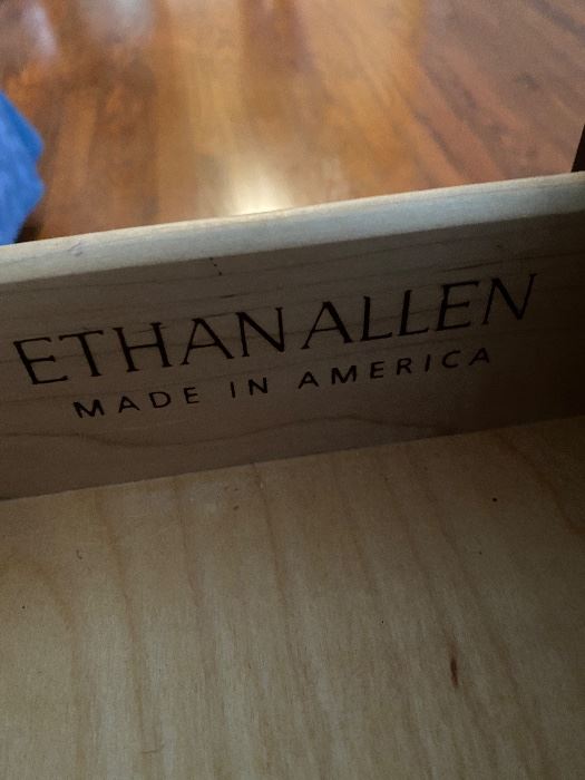 Ethan Allen Made in America drawer stamp
