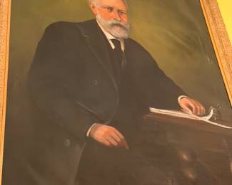 Framed oil portrait of a distinguished bearded gentleman