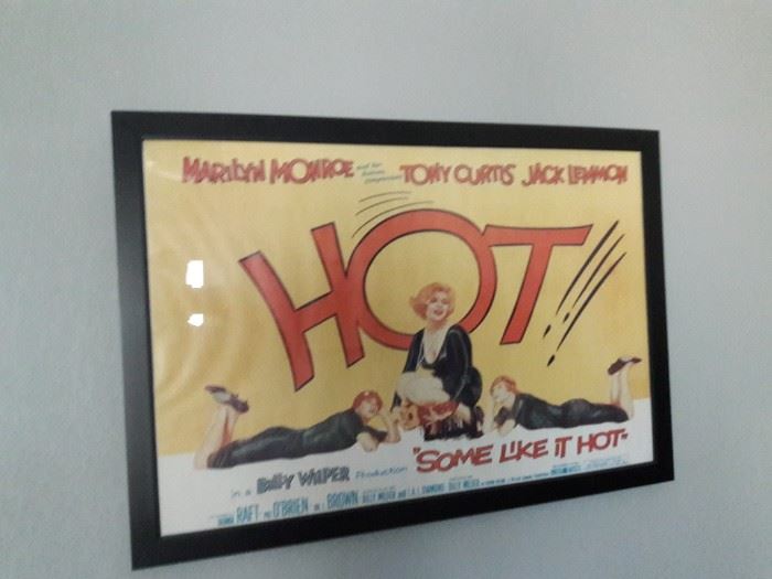 Framed Some Like It Hot movie poster