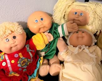 Group of vintage Cabbage Patch Kids dolls