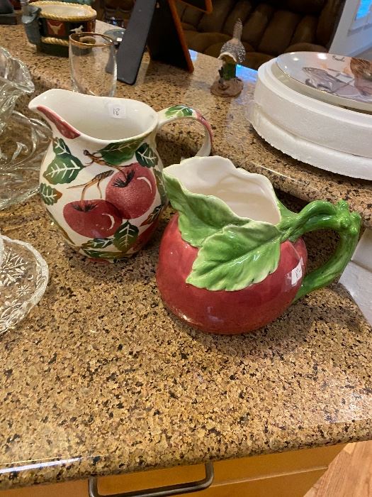 Hand-painted cherry pitchers
