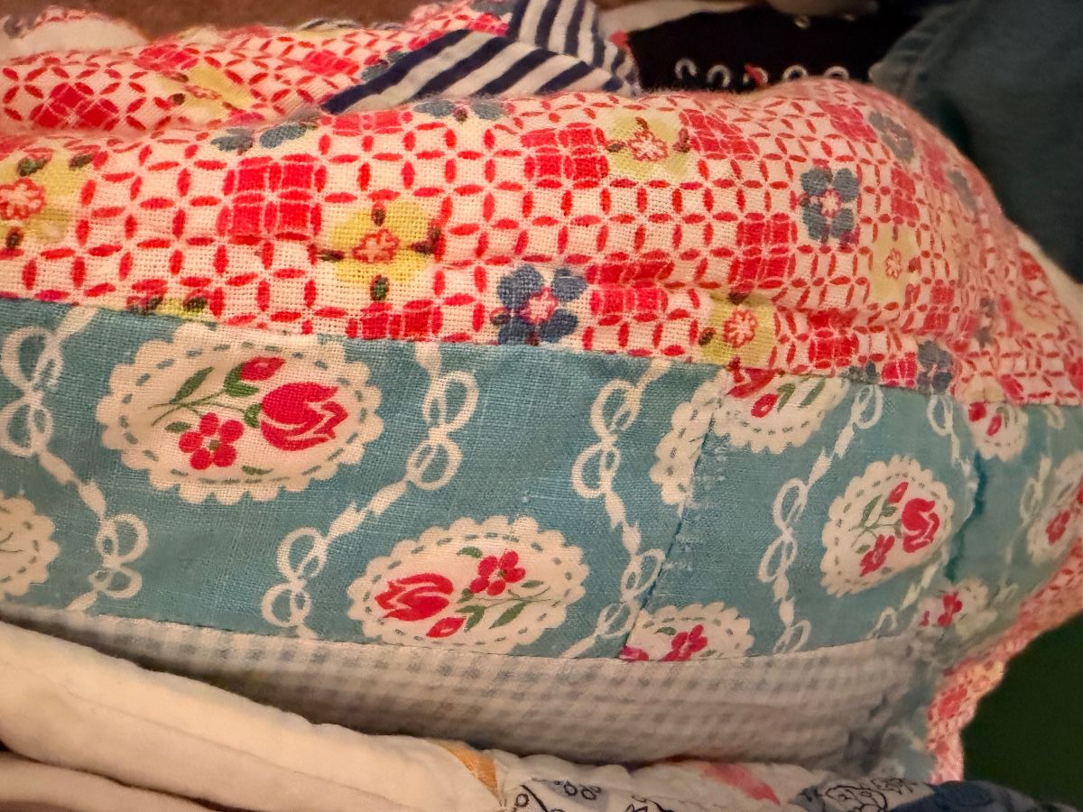 Handmade vintage patchwork quilt