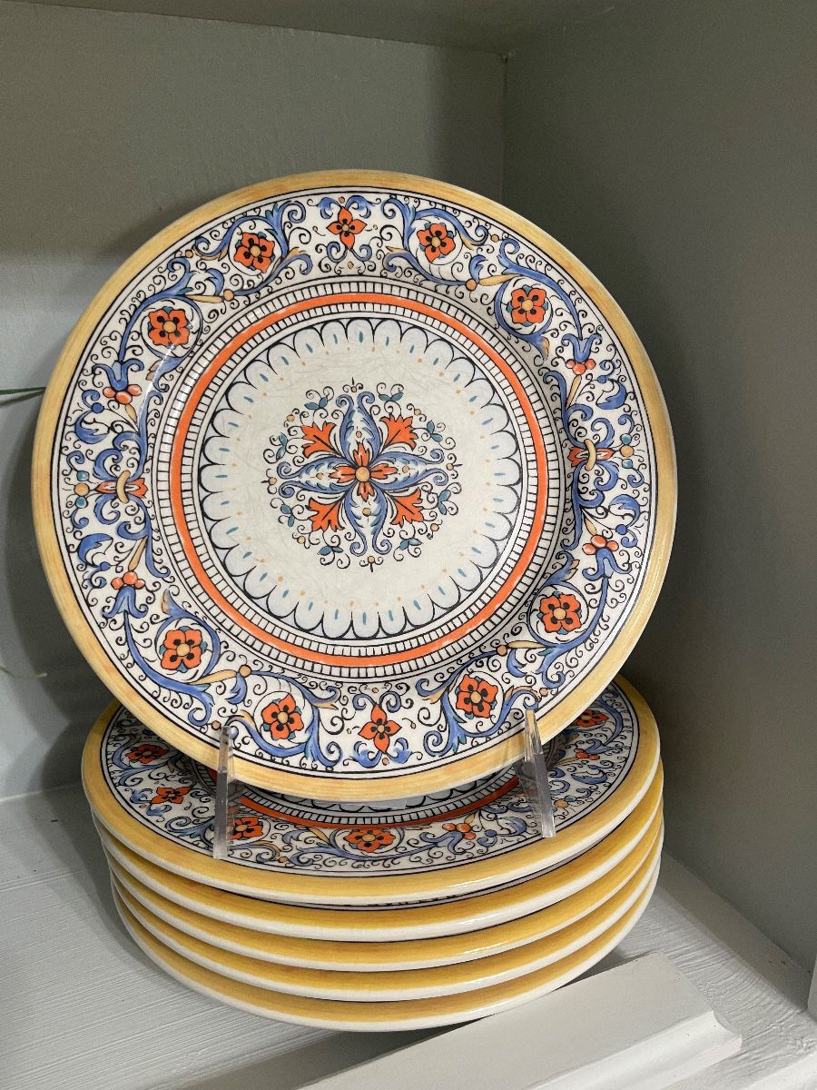 Italian style hand-painted plates