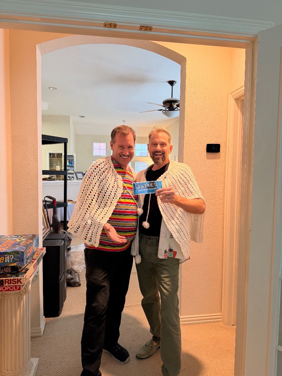 James Major of James Major Estate Sales with a client at the Arlington estate sale