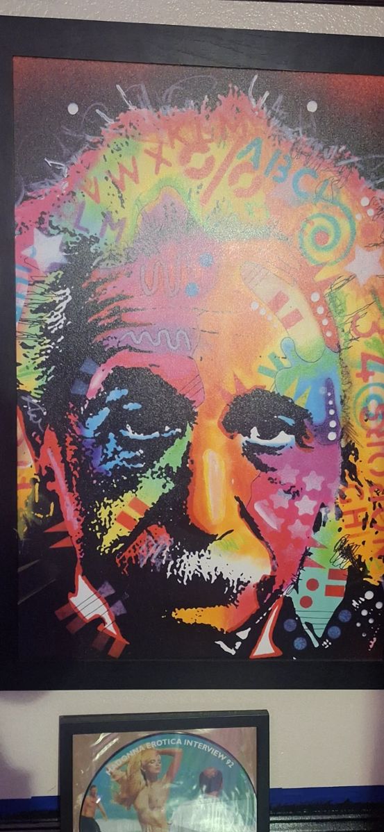 Pop art portrait of Albert Einstein