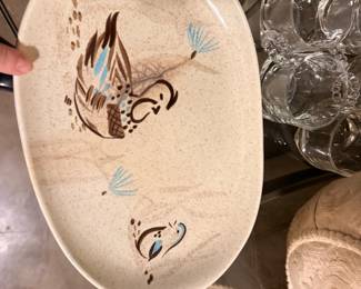 Red Wing Bob White hand painted bird platter