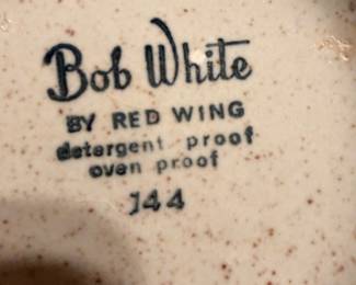 Red Wing Bob White pottery backstamp