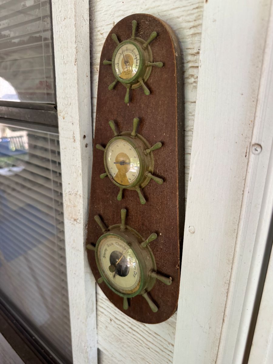 Ship's wheel weather station