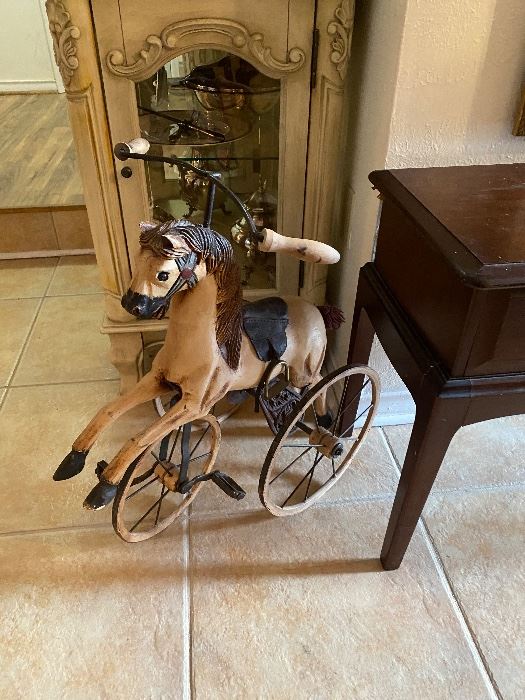 Vintage horse tricycle