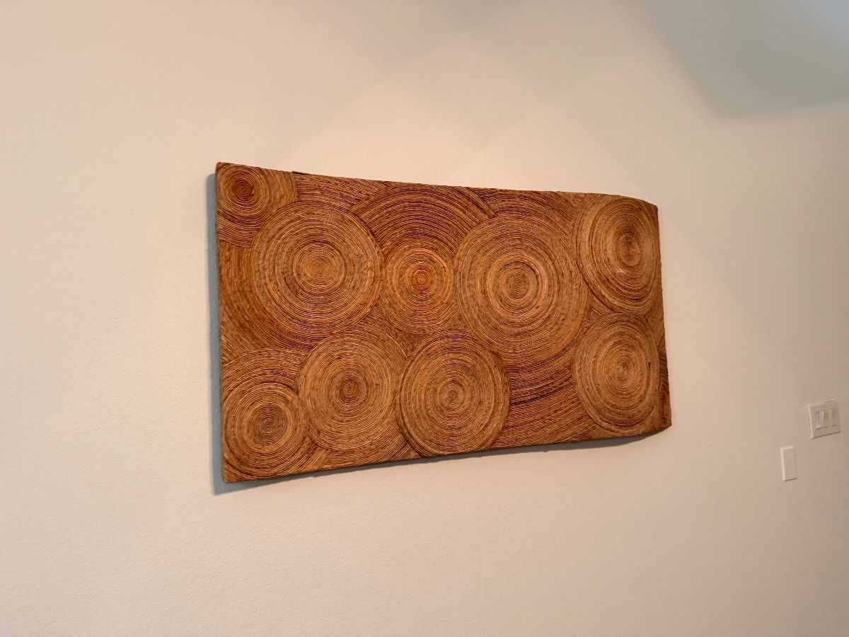 Woven circle pattern wall art